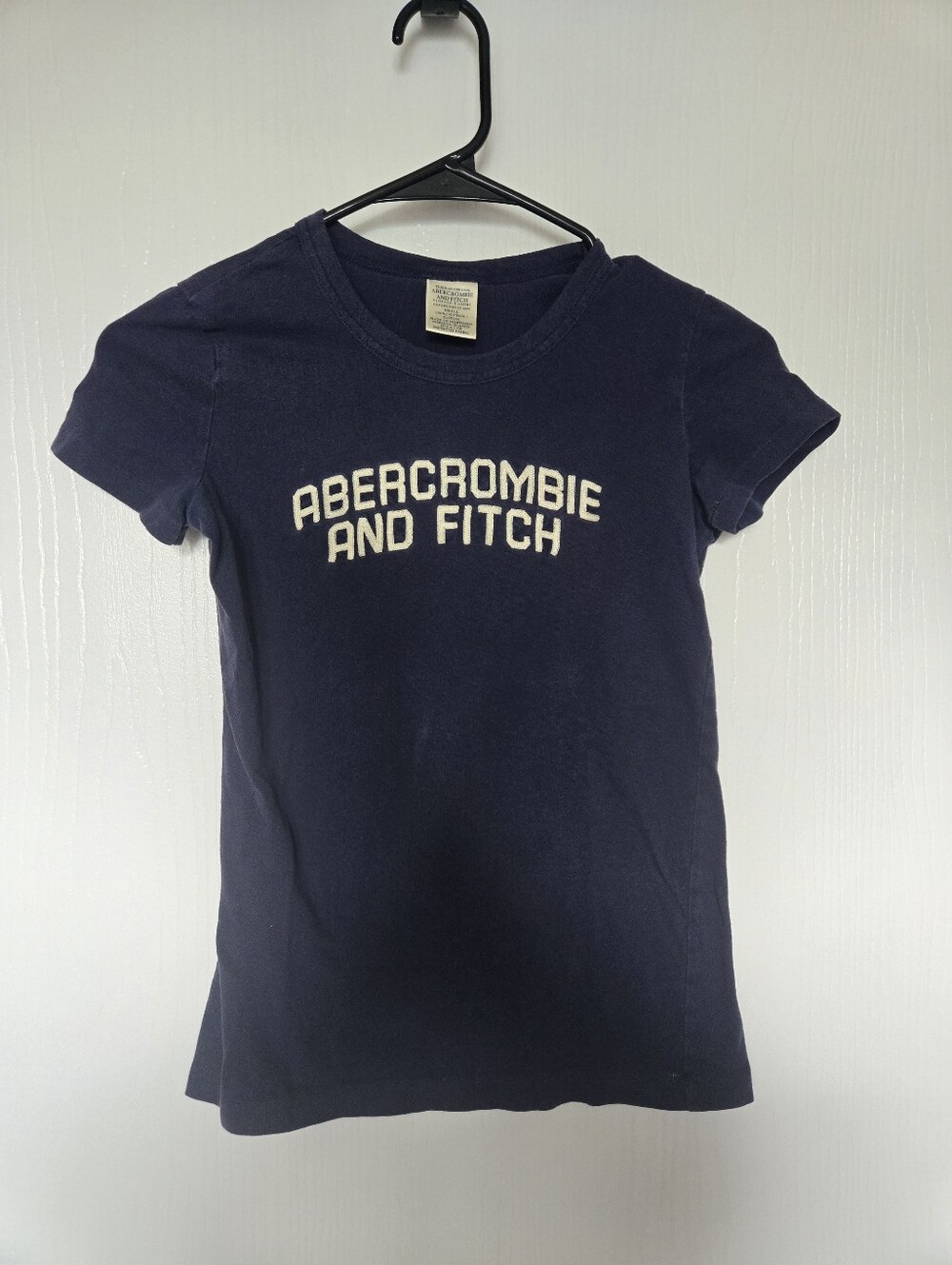 ABERCROMBIE & FITCH | Navy Crewneck Logo T‑Shirt